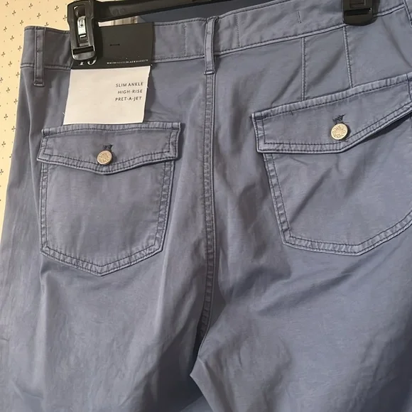 White House Black Market slim ankle high rise pret-a-jet crop pants. Size 10. - Picture 5 of 7